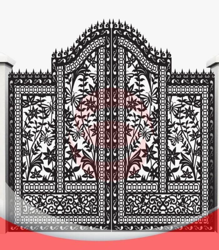 Mẫu cổng sắt CNC 2 cánh đẹp 5